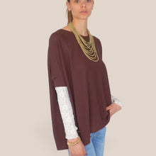 Carica l'immagine nel visualizzatore di Gallery, Kontatto maglia over barca  manica corta 87% viscosa Art 3M1502C
