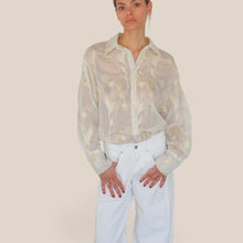 Carica l'immagine nel visualizzatore di Gallery, Haveone camicia over con ricamo pizzo e lurex 85% tencel Art CFW-Q161
