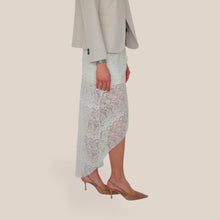 Carica l'immagine nel visualizzatore di Gallery, Haveone gonna tulle ricamo arricciatura laterale e spacco con cintura Art GFW-Q076
