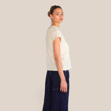 Carica l'immagine nel visualizzatore di Gallery, Tensione in t-shirt beige N°5 blu 100% cotone Art 26M4385
