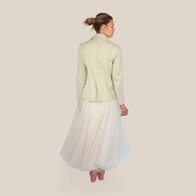 Carica l'immagine nel visualizzatore di Gallery, Tensione in gonna panna lunga tulle con elastico coulisse Art 38821

