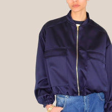 Carica l'immagine nel visualizzatore di Gallery, Vicolo bomber satin elastico fondo Art TAB0623
