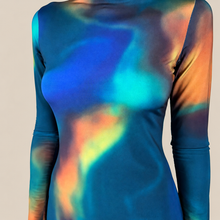 Carica l'immagine nel visualizzatore di Gallery, Tensione in abito lungo spacco retro 92% viscosa Art 40828
