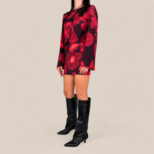 Carica l'immagine nel visualizzatore di Gallery, Tensione in abito floreale manica trapezio 92% viscosa Art 40834
